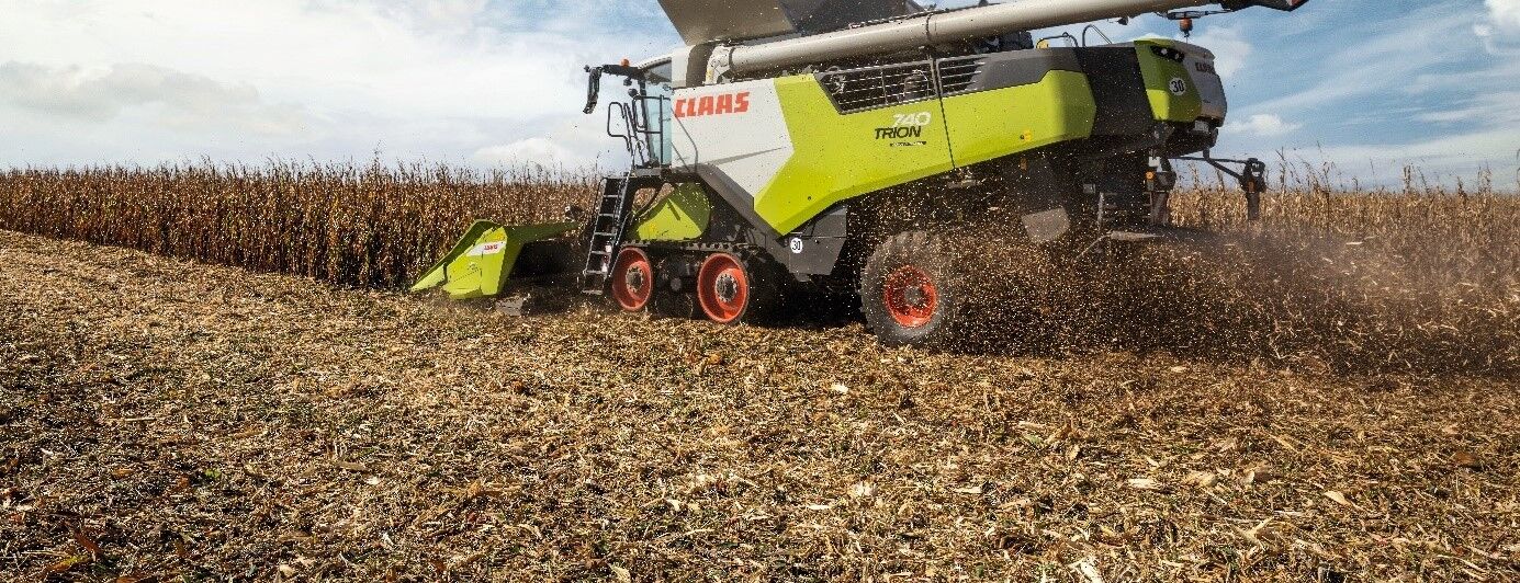 TRION 740 von Claas mit 435 PS und Roto Plus Einzelrotor